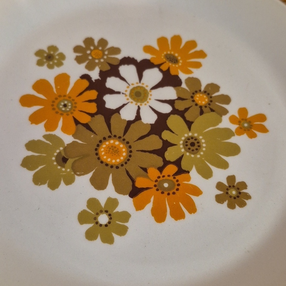 JOHNSON BROTHERS IRONSTONE 1970s 'Fiesta' Floral Patterned Side Plates, Set of 2 - Picture 5 of 10
